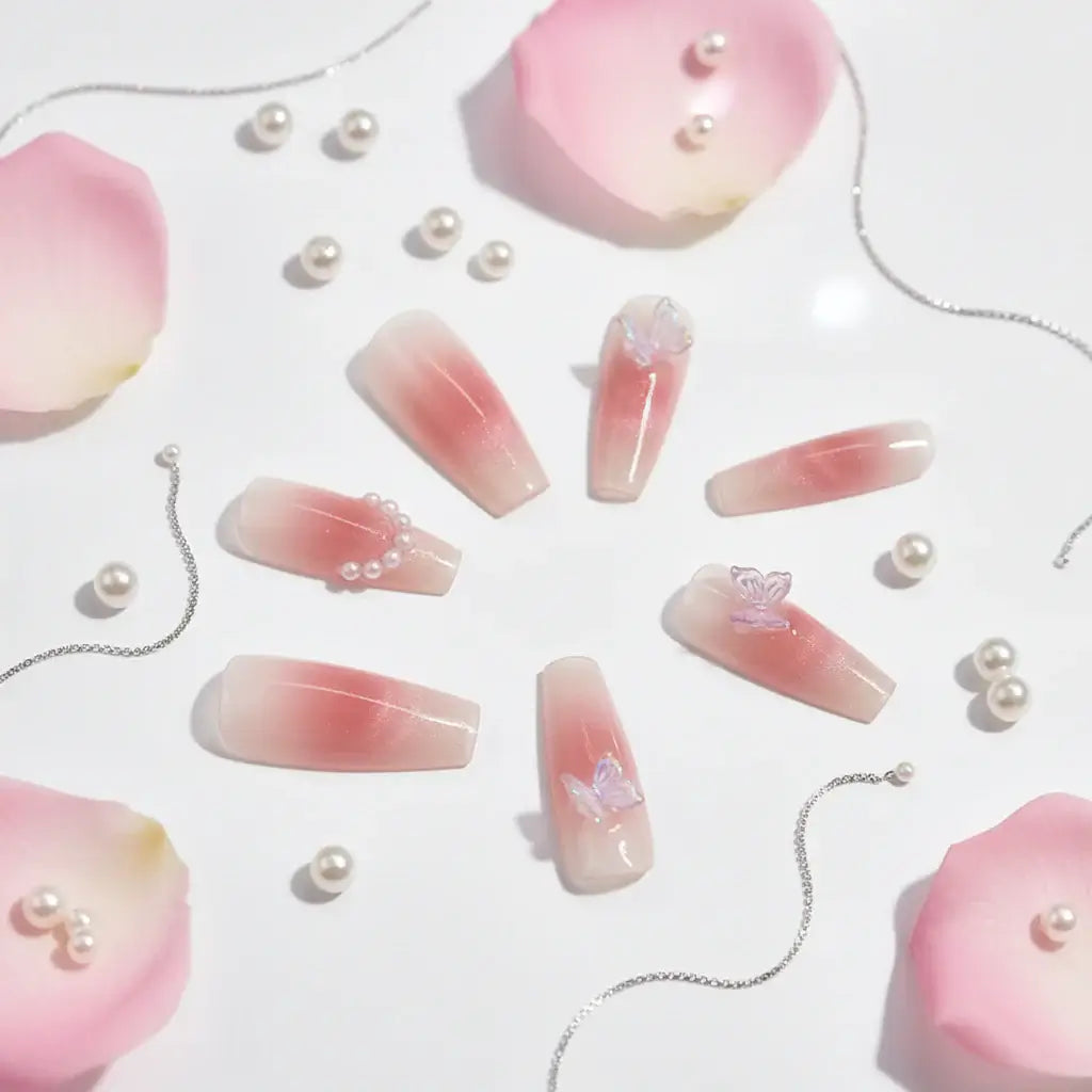 Pink butterfly wedding